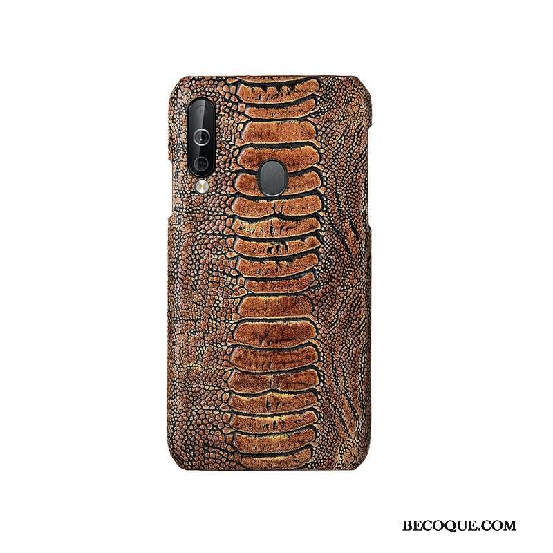 Samsung Galaxy A40s Coque Cuir Véritable Personnalisé Oiseau Protection Téléphone Portable Luxe