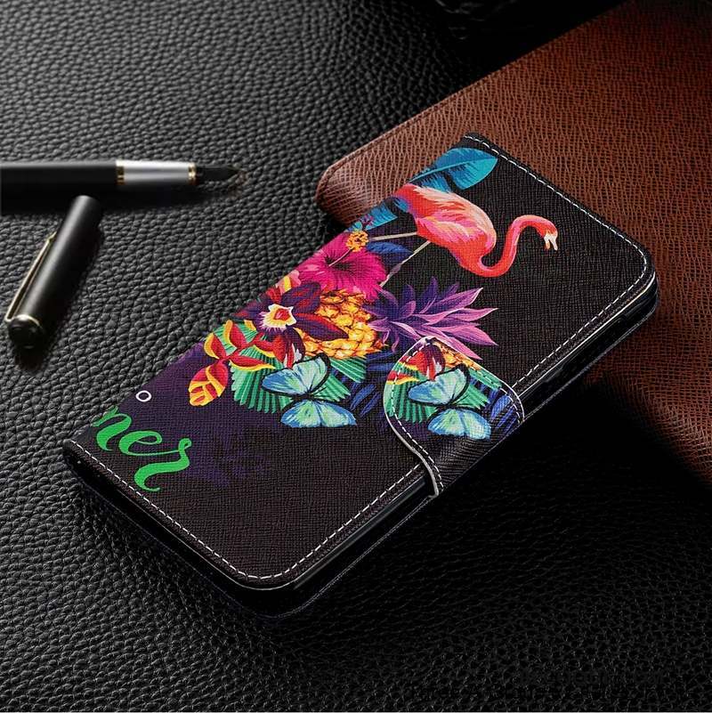 Samsung Galaxy A40s Coque Protection Tout Compris Étui En Cuir Incassable Clamshell Tendance