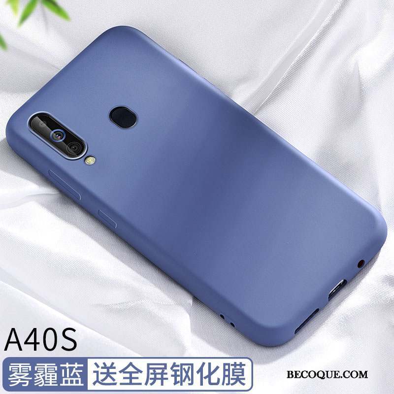 Samsung Galaxy A40s Délavé En Daim Créatif Étui Mesh Coque De Téléphone Personnalité