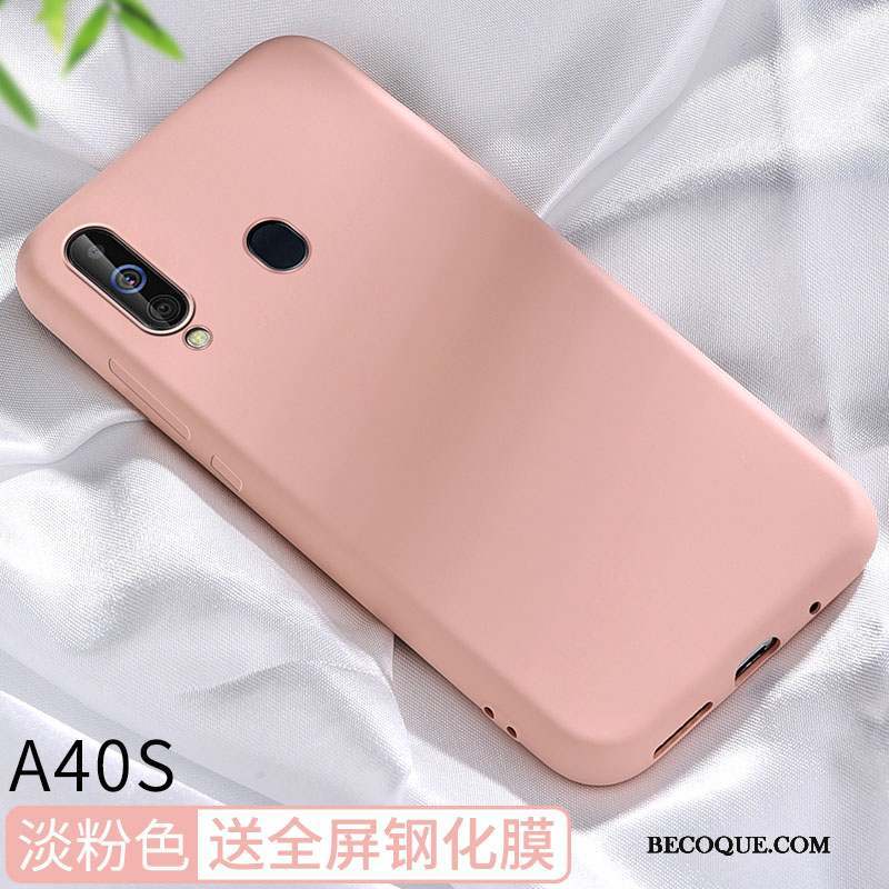 Samsung Galaxy A40s Délavé En Daim Créatif Étui Mesh Coque De Téléphone Personnalité