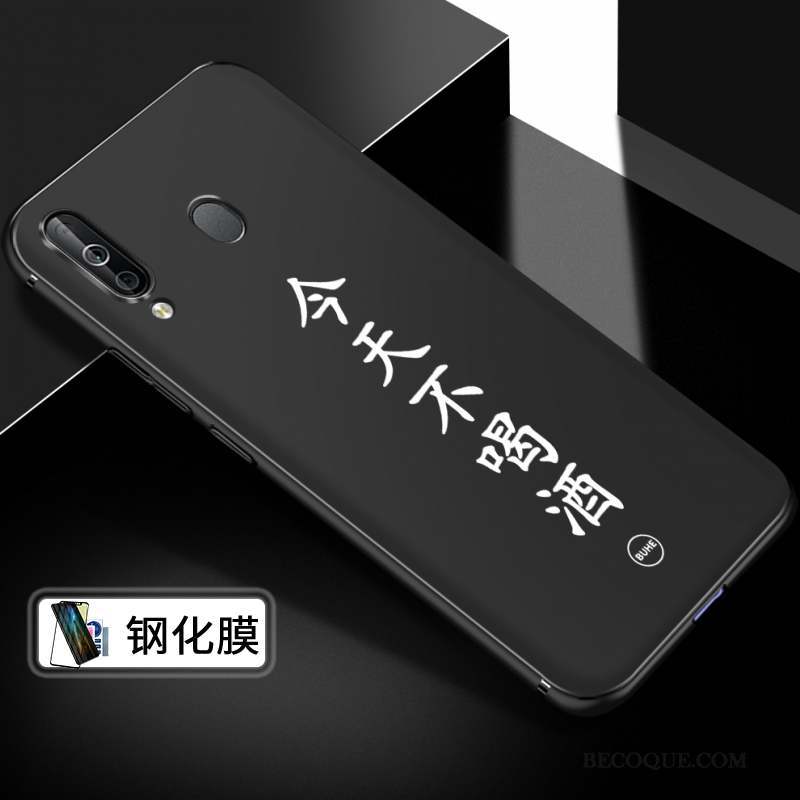 Samsung Galaxy A40s Fluide Doux Coque De Téléphone Noir Incassable Personnalité