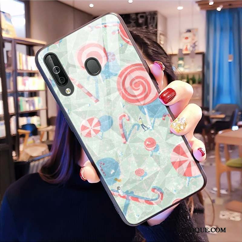 Samsung Galaxy A40s Frais Losange Ornements Suspendus Coque De Téléphone Rose Petit