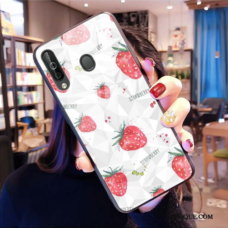 Samsung Galaxy A40s Frais Losange Ornements Suspendus Coque De Téléphone Rose Petit