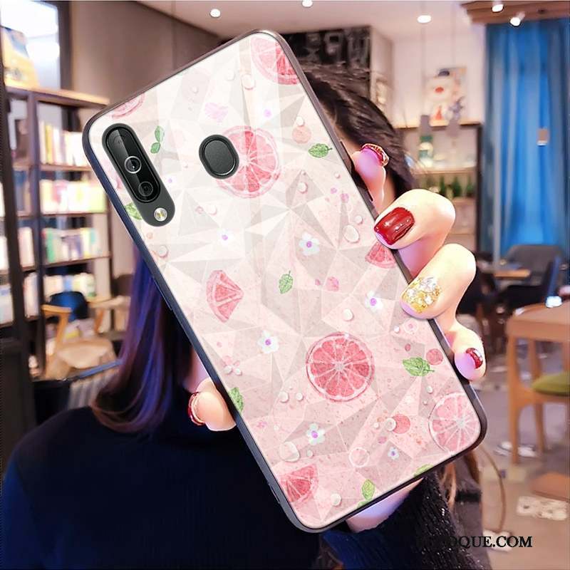 Samsung Galaxy A40s Frais Losange Ornements Suspendus Coque De Téléphone Rose Petit