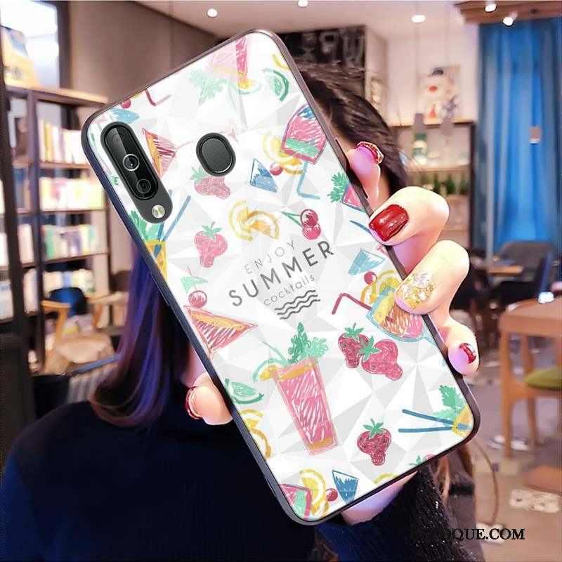 Samsung Galaxy A40s Frais Losange Ornements Suspendus Coque De Téléphone Rose Petit