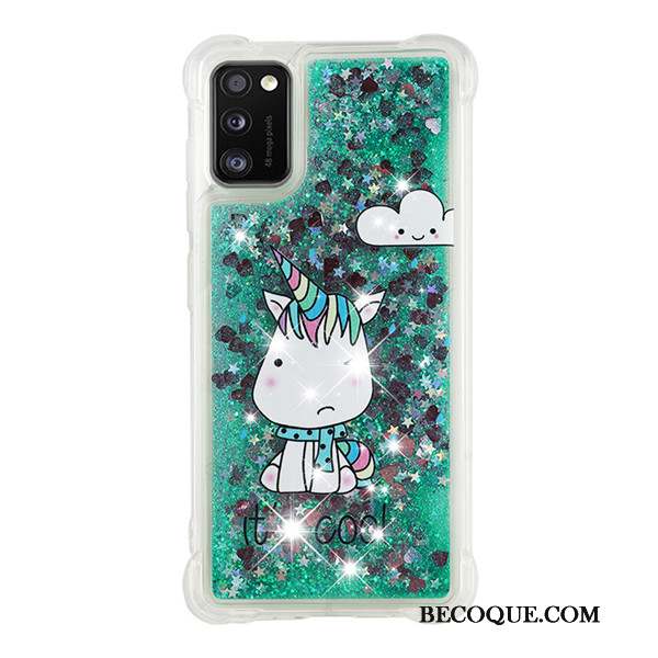 Samsung Galaxy A41 Coque Dessin Animé Ballon Quicksand Bleu Incassable