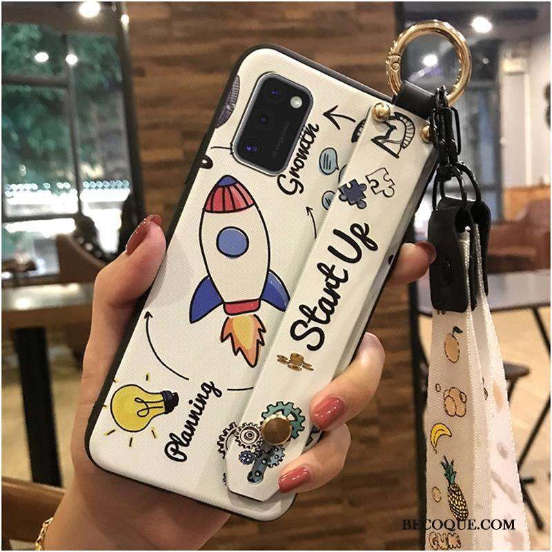 Samsung Galaxy A41 Coque Ornements Suspendus Support Dessin Animé Fluide Doux Charmant Protection