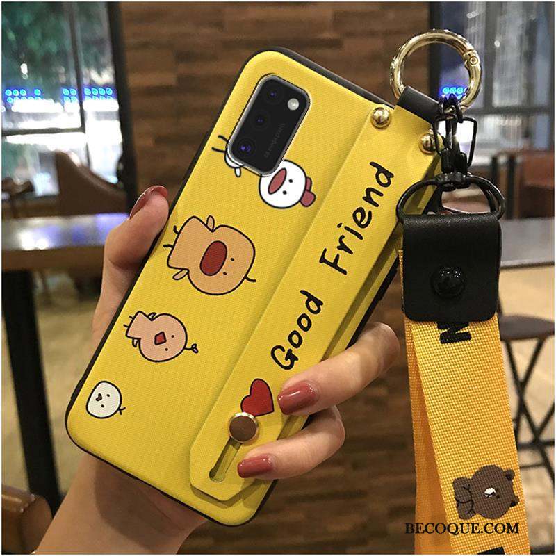 Samsung Galaxy A41 Coque Ornements Suspendus Support Dessin Animé Fluide Doux Charmant Protection