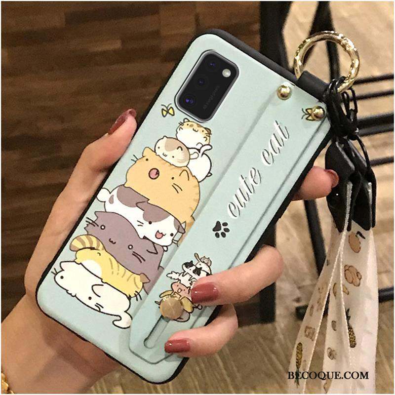 Samsung Galaxy A41 Coque Ornements Suspendus Support Dessin Animé Fluide Doux Charmant Protection