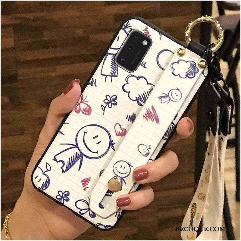 Samsung Galaxy A41 Coque Ornements Suspendus Support Dessin Animé Fluide Doux Charmant Protection