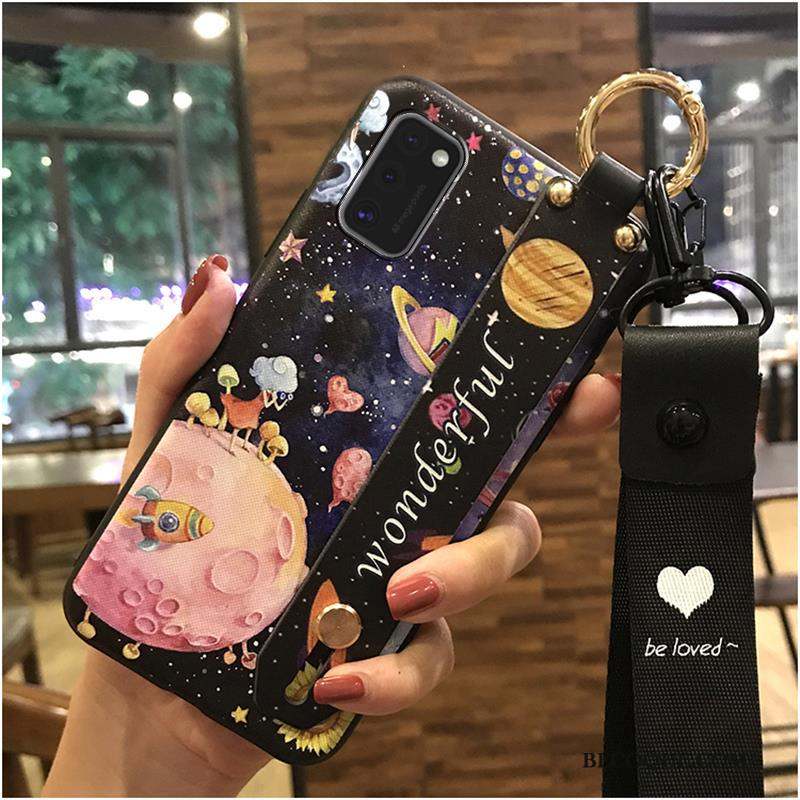 Samsung Galaxy A41 Coque Ornements Suspendus Support Dessin Animé Fluide Doux Charmant Protection