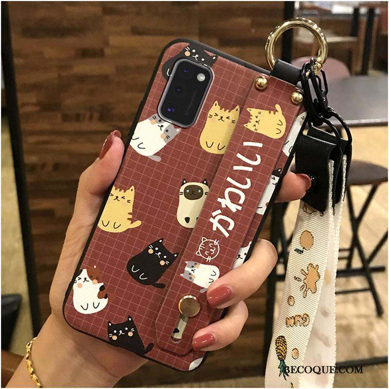 Samsung Galaxy A41 Coque Ornements Suspendus Support Dessin Animé Fluide Doux Charmant Protection