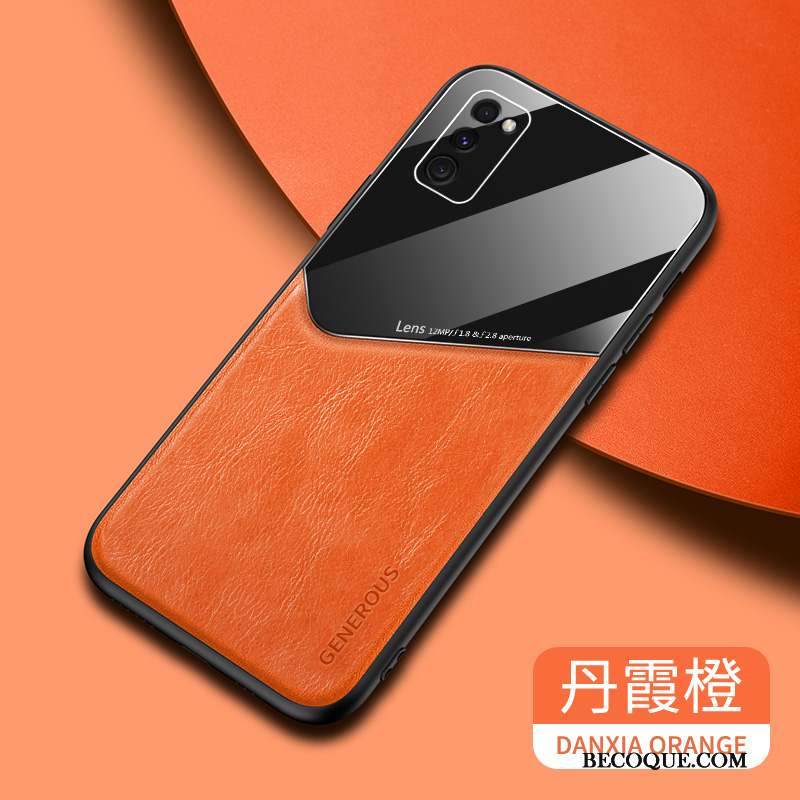 Samsung Galaxy A41 Coque Étui Tout Compris Silicone Miroir Personnalité Net Rouge