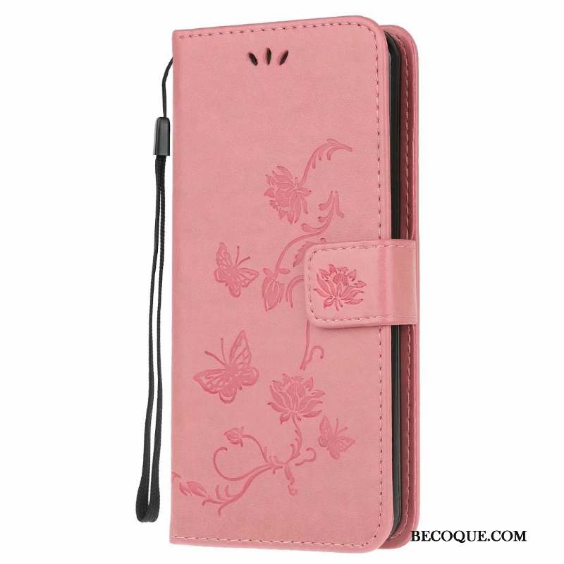 Samsung Galaxy A41 Fluide Doux Papillon Rose Coque De Téléphone Incassable Clamshell