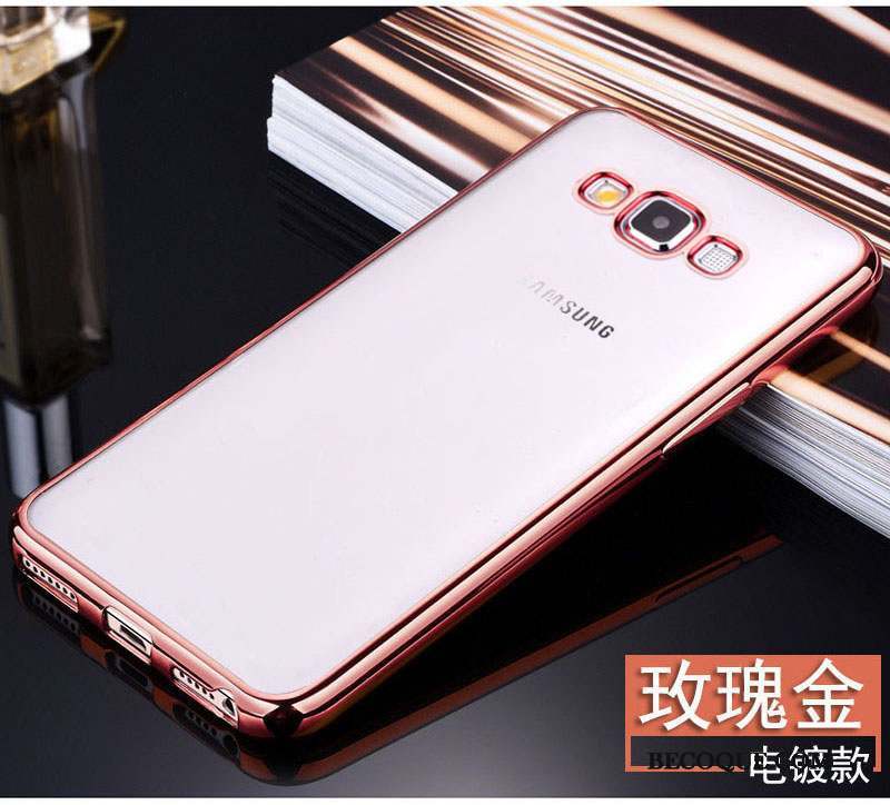Samsung Galaxy A5 2015 Coque De Téléphone Transparent Fluide Doux Incassable Étui Or Rose
