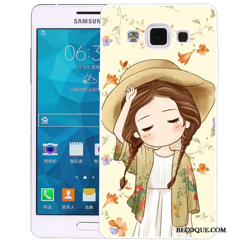 Samsung Galaxy A5 2015 Coque Fluide Doux Téléphone Portable Dessin Animé De Téléphone Rose