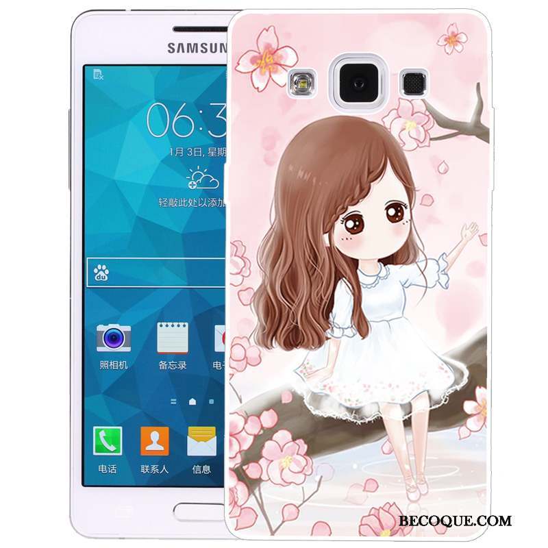 Samsung Galaxy A5 2015 Coque Fluide Doux Téléphone Portable Dessin Animé De Téléphone Rose