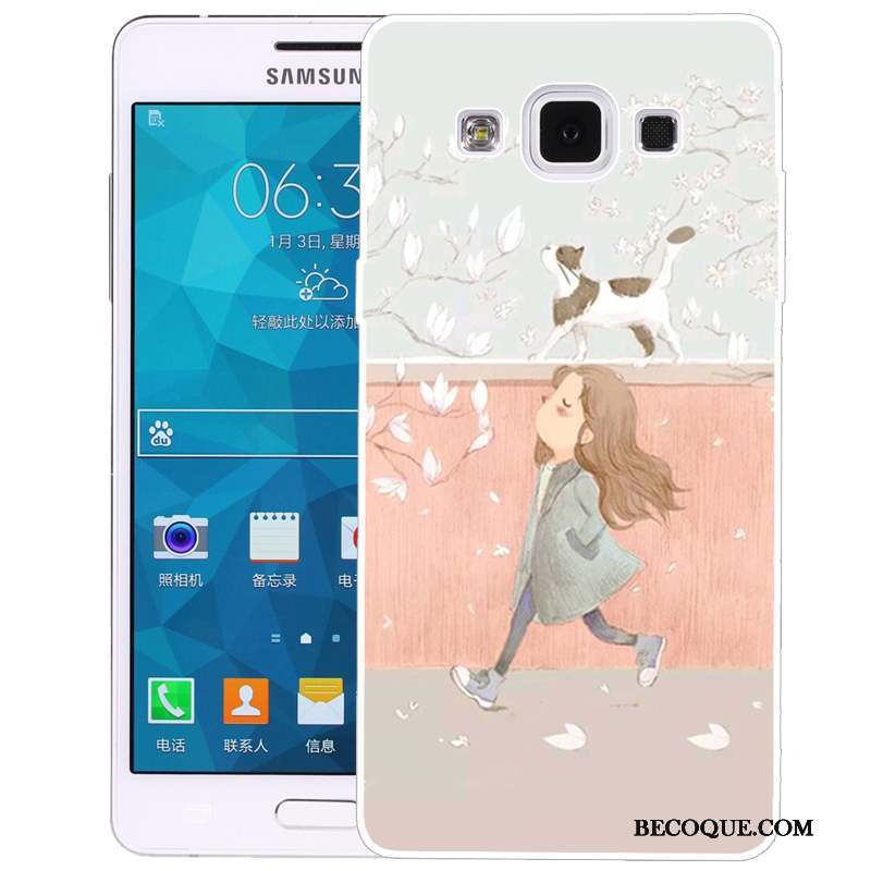 Samsung Galaxy A5 2015 Coque Fluide Doux Téléphone Portable Dessin Animé De Téléphone Rose