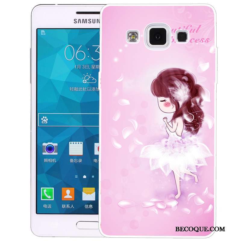 Samsung Galaxy A5 2015 Coque Fluide Doux Téléphone Portable Dessin Animé De Téléphone Rose