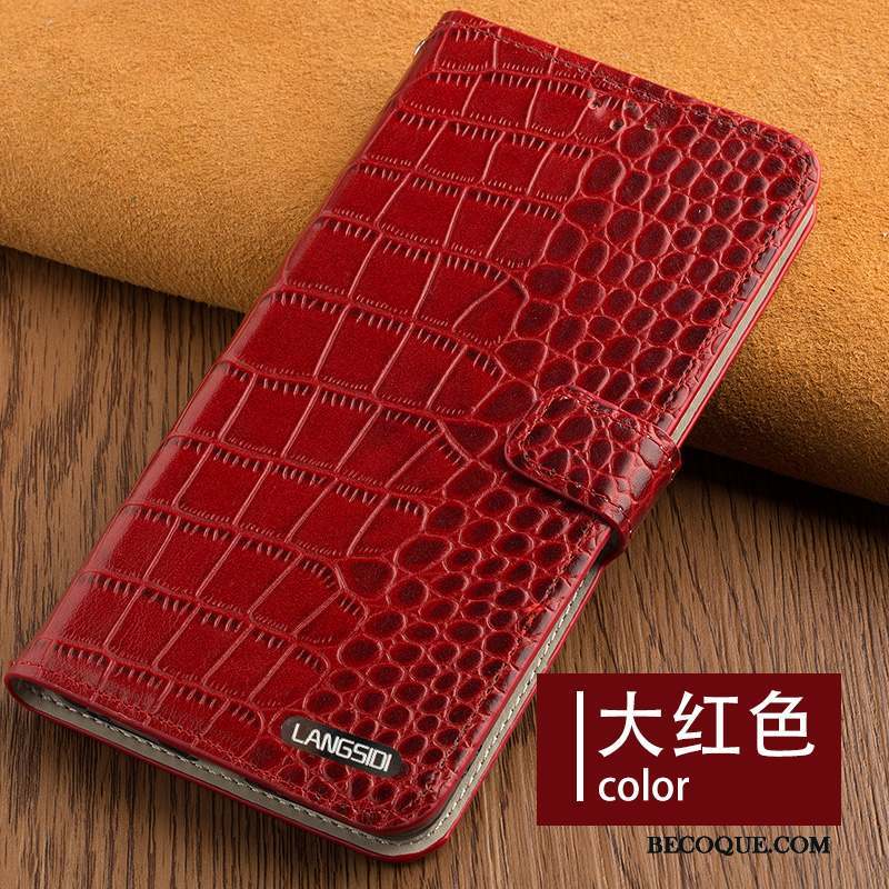 Samsung Galaxy A5 2015 Coque Tout Compris Étui Tendance Rouge Cuir Véritable Protection