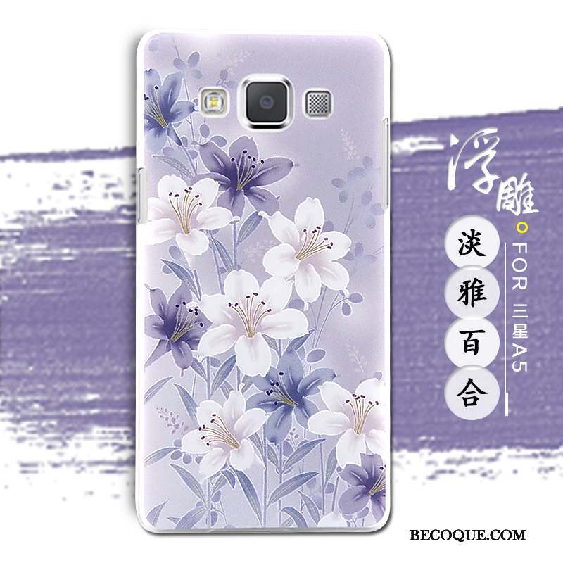 Samsung Galaxy A5 2015 Coque Étui Peinture Téléphone Portable Dessin Animé Vert Protection