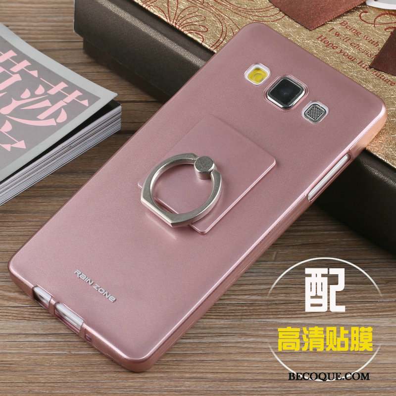 Samsung Galaxy A5 2015 Étui Coque De Téléphone Délavé En Daim Tendance Silicone Or Rose
