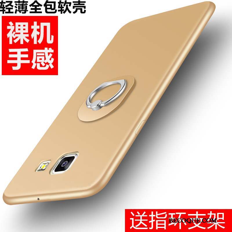 Samsung Galaxy A5 2016 Bleu Étui Fluide Doux Coque De Téléphone Délavé En Daim Protection