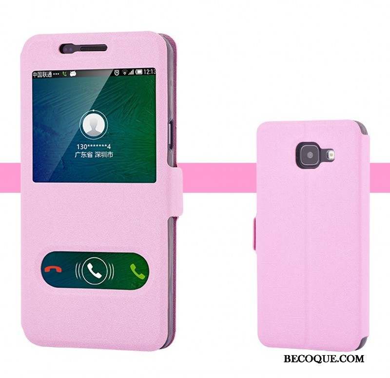 Samsung Galaxy A5 2016 Coque De Téléphone Étui En Cuir Protection Rose Tendance Téléphone Portable