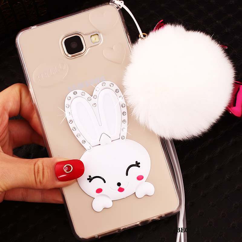 Samsung Galaxy A5 2016 Fluide Doux Coque Strass Violet Téléphone Portable Support