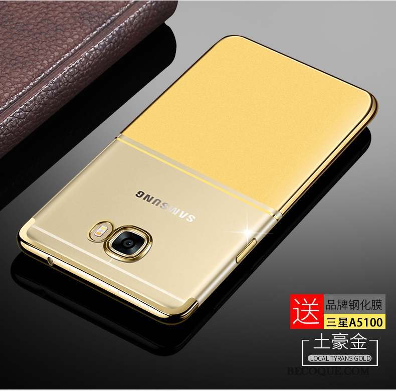 Samsung Galaxy A5 2016 Incassable Coque De Téléphone Mince Bleu Fluide Doux Délavé En Daim