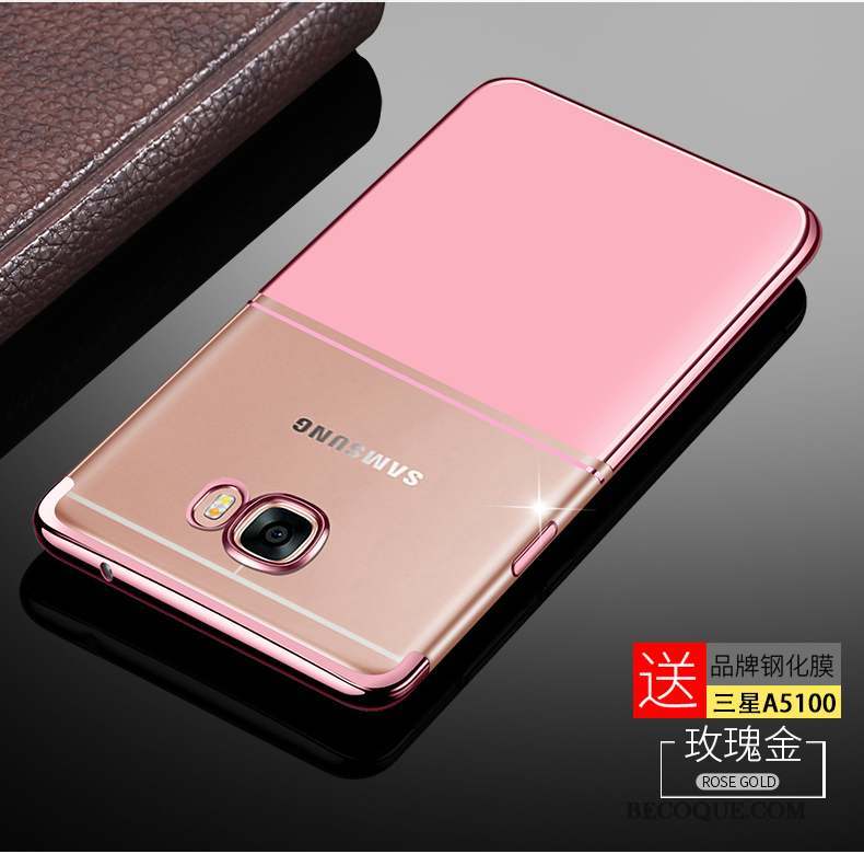 Samsung Galaxy A5 2016 Incassable Coque De Téléphone Mince Bleu Fluide Doux Délavé En Daim