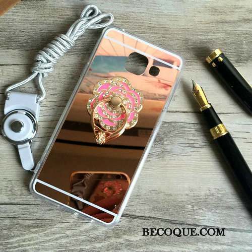 Samsung Galaxy A5 2016 Or Rose Support Coque De Téléphone Tendance Silicone Anneau