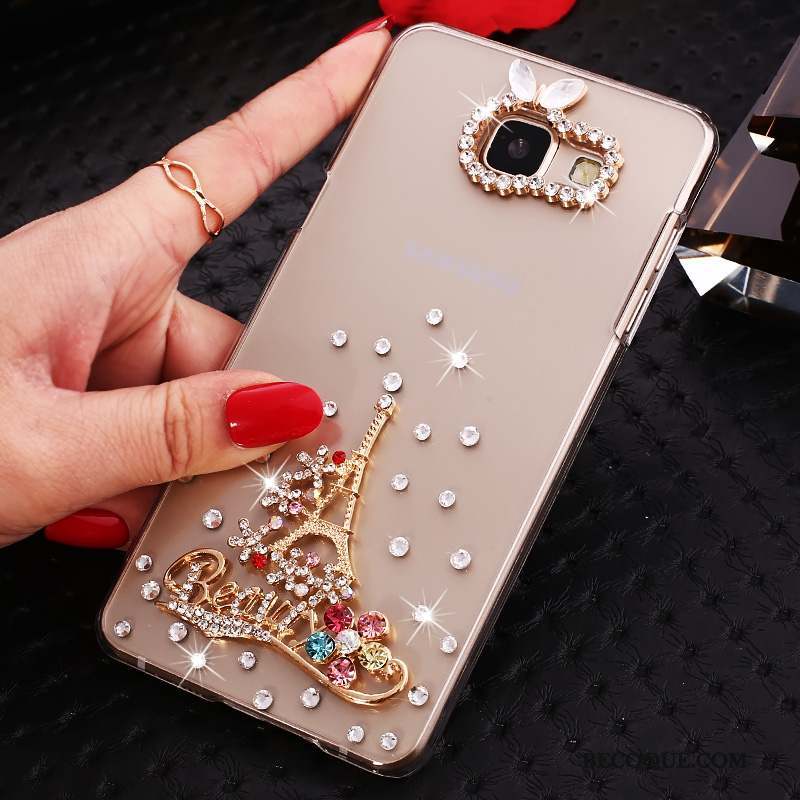 Samsung Galaxy A5 2016 Protection Or Transparent Étui Coque De Téléphone Strass