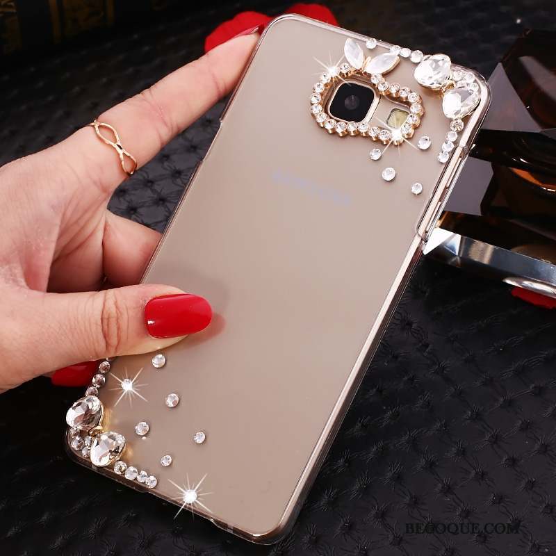 Samsung Galaxy A5 2016 Protection Or Transparent Étui Coque De Téléphone Strass