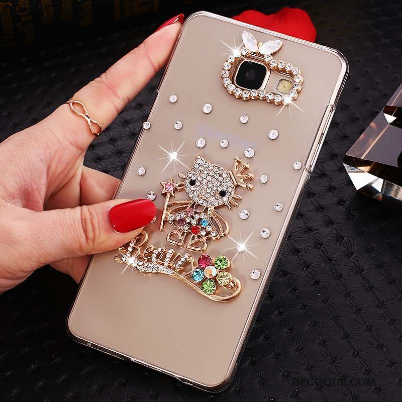 Samsung Galaxy A5 2016 Protection Or Transparent Étui Coque De Téléphone Strass