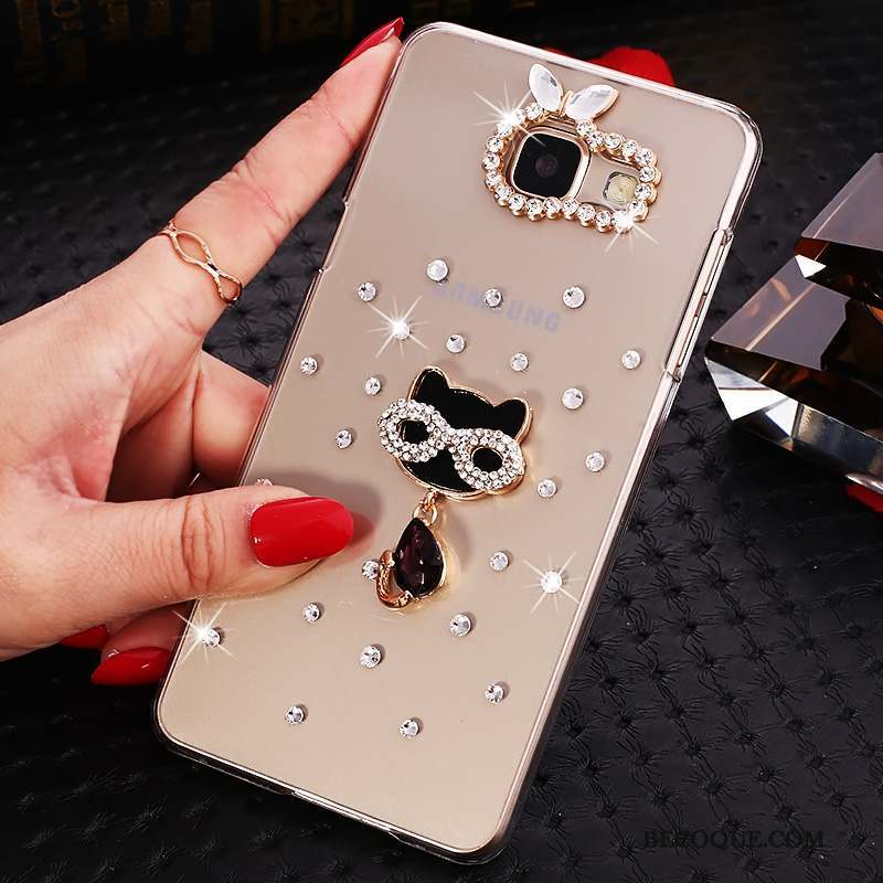 Samsung Galaxy A5 2016 Protection Or Transparent Étui Coque De Téléphone Strass