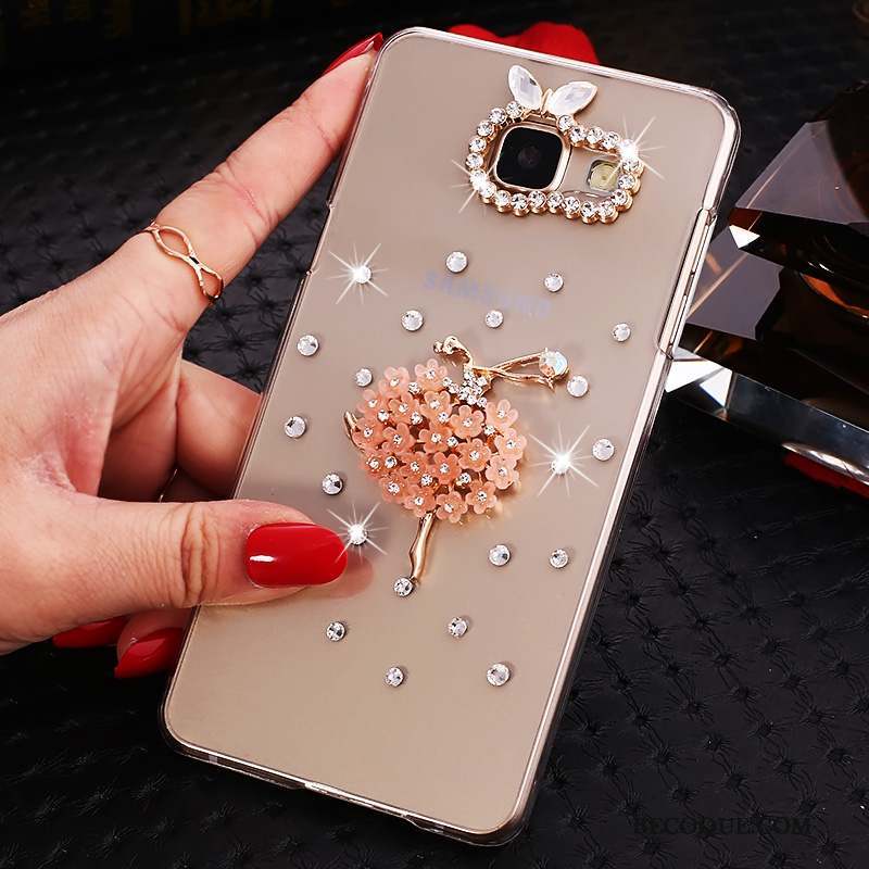 Samsung Galaxy A5 2016 Protection Or Transparent Étui Coque De Téléphone Strass