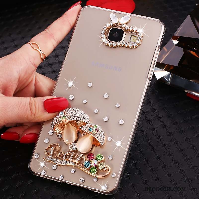 Samsung Galaxy A5 2016 Protection Or Transparent Étui Coque De Téléphone Strass