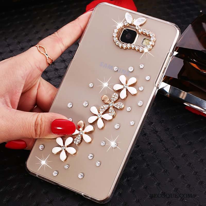 Samsung Galaxy A5 2016 Protection Or Transparent Étui Coque De Téléphone Strass