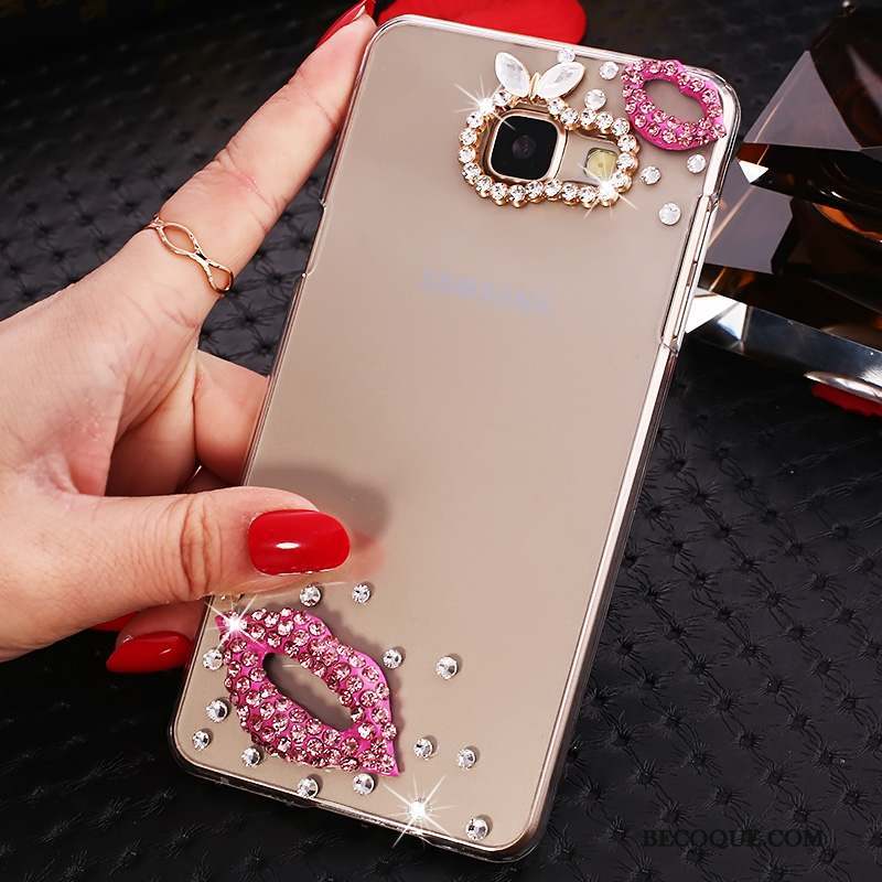 Samsung Galaxy A5 2016 Protection Or Transparent Étui Coque De Téléphone Strass