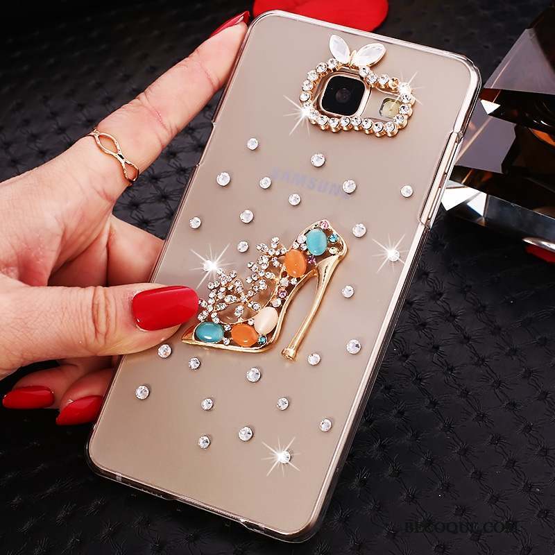 Samsung Galaxy A5 2016 Protection Or Transparent Étui Coque De Téléphone Strass