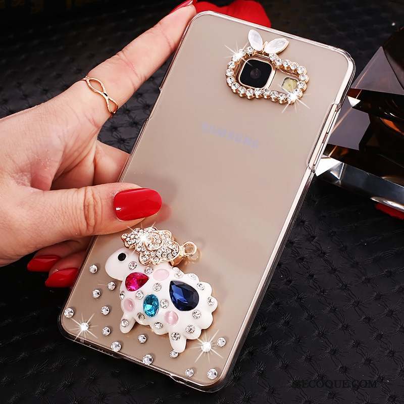 Samsung Galaxy A5 2016 Protection Or Transparent Étui Coque De Téléphone Strass