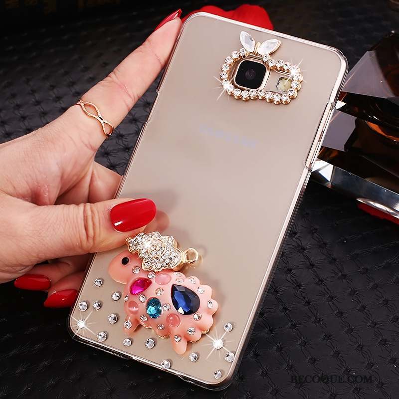 Samsung Galaxy A5 2016 Protection Or Transparent Étui Coque De Téléphone Strass