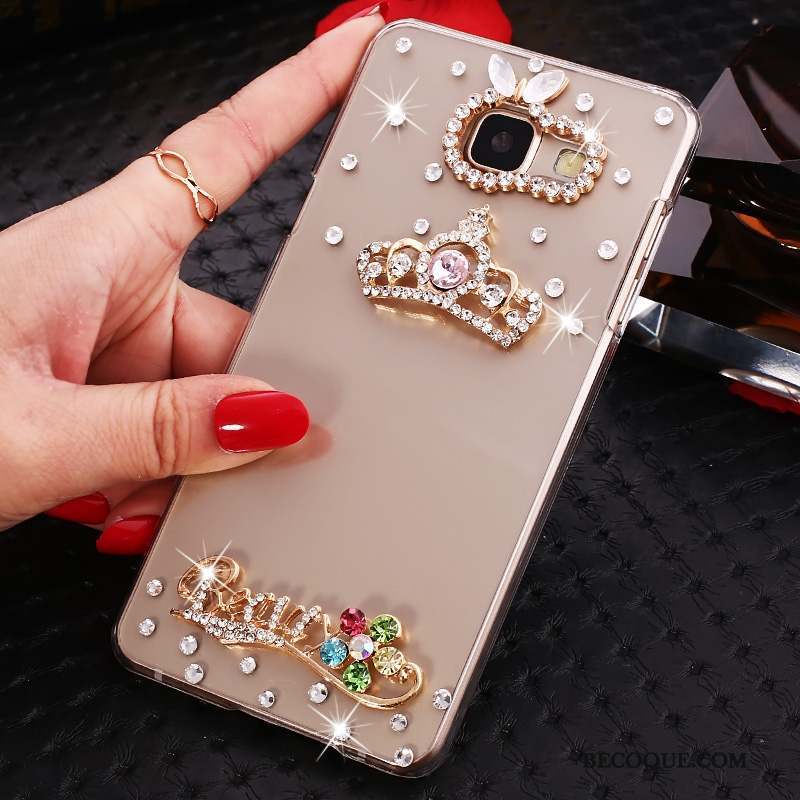 Samsung Galaxy A5 2016 Protection Or Transparent Étui Coque De Téléphone Strass