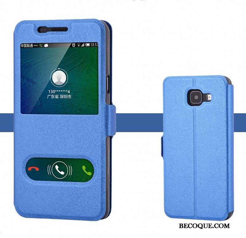 Samsung Galaxy A5 2016 Téléphone Portable Coque Étui Bleu Protection Étui En Cuir