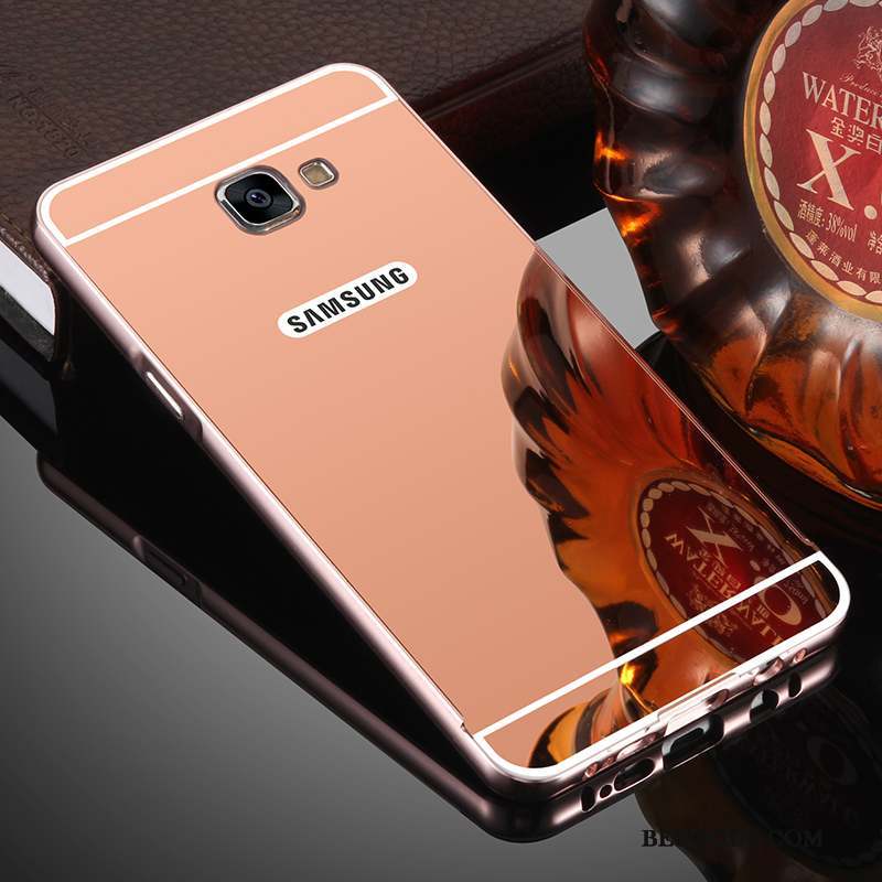 Samsung Galaxy A5 2017 Coque Argent Étui Border Incassable Miroir Protection