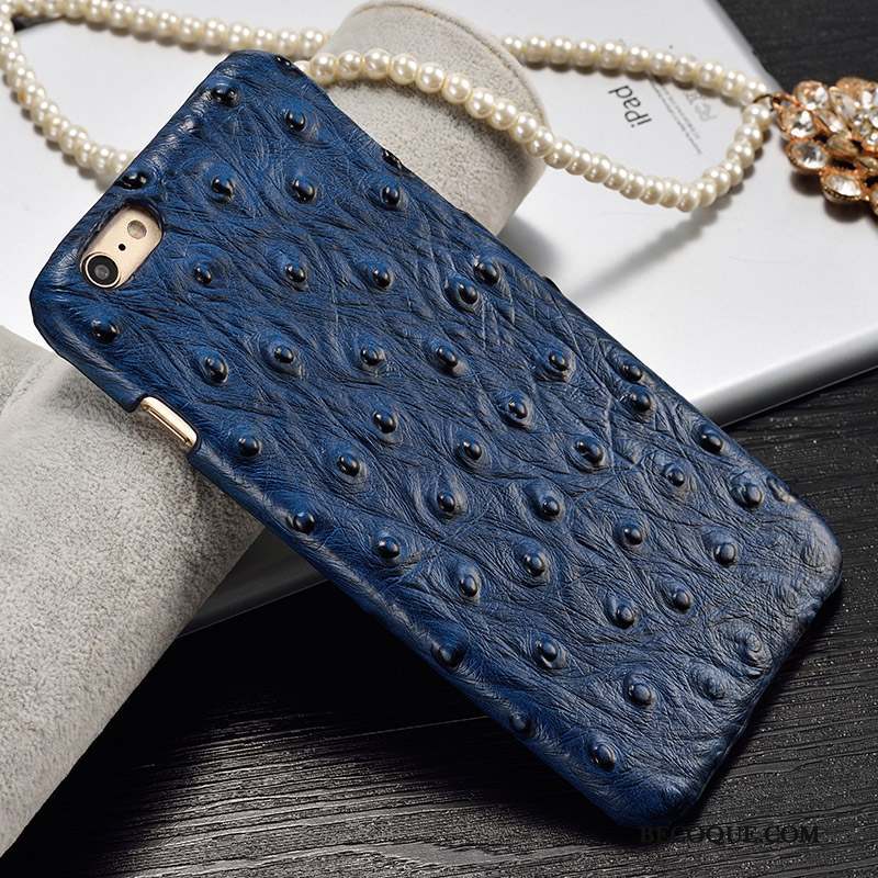 Samsung Galaxy A5 2017 Coque Bleu Cuir Véritable Étui En Cuir Incassable Protection Couvercle Arrière