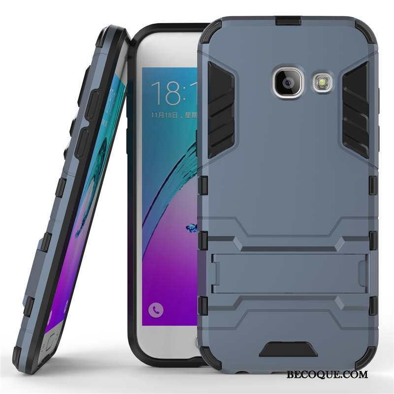 Samsung Galaxy A5 2017 Incassable Coque Protection Silicone Bleu Étui