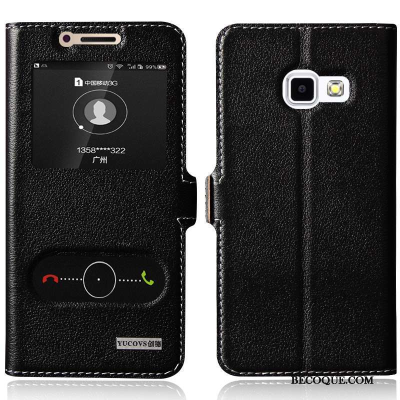 Samsung Galaxy A5 2017 Téléphone Portable Étui En Cuir Coque Cuir Véritable Fluide Doux Protection