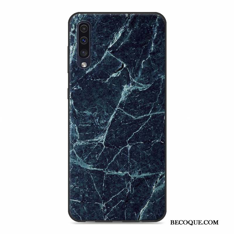 Samsung Galaxy A50 Coque En Silicone Incassable De Téléphone Nouveau Tendance Bleu Marin